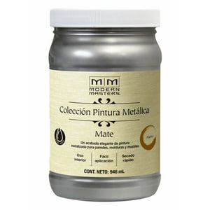 Modern Masters - Pintura Base Agua Metálica Mate 946Ml Platino