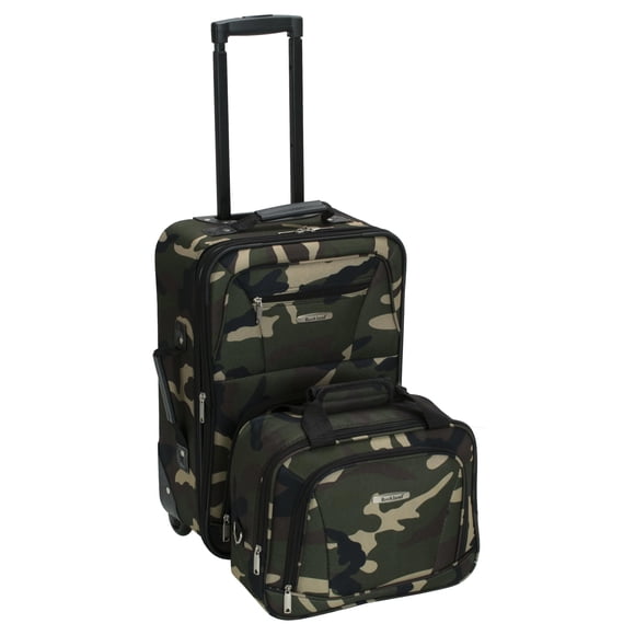 Set de equipaje Rockland Fashion Softside Upright de 2 piezas, camuflaje