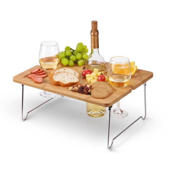 Mesa de picnic portátil para vino Tirrinia, plegable, 43 x 32 cm
