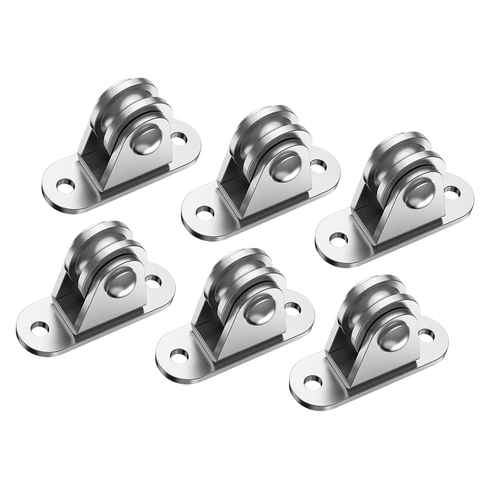 Ioensy - Bloque De Polea Polea Fija Para Tendedero Proyectos De Bricolaje Guía De Cable De Cuerda Paquete De 6