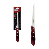 Cuchillo Para Deshuesar Tramontina Con Lámina De Acero Inoxidable Y Mango De Madera Tratada Rojo Polywood 6""