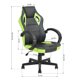 thumbnail image 3 of Silla Gamer Pu Ergonómica Escritorio Tunney Verde, 3 of 6