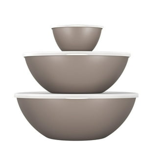 Coza - Juego De Contenedores De Plastico ( 250 Ml, 2,5L, 3,5L) Essential Warm Gray