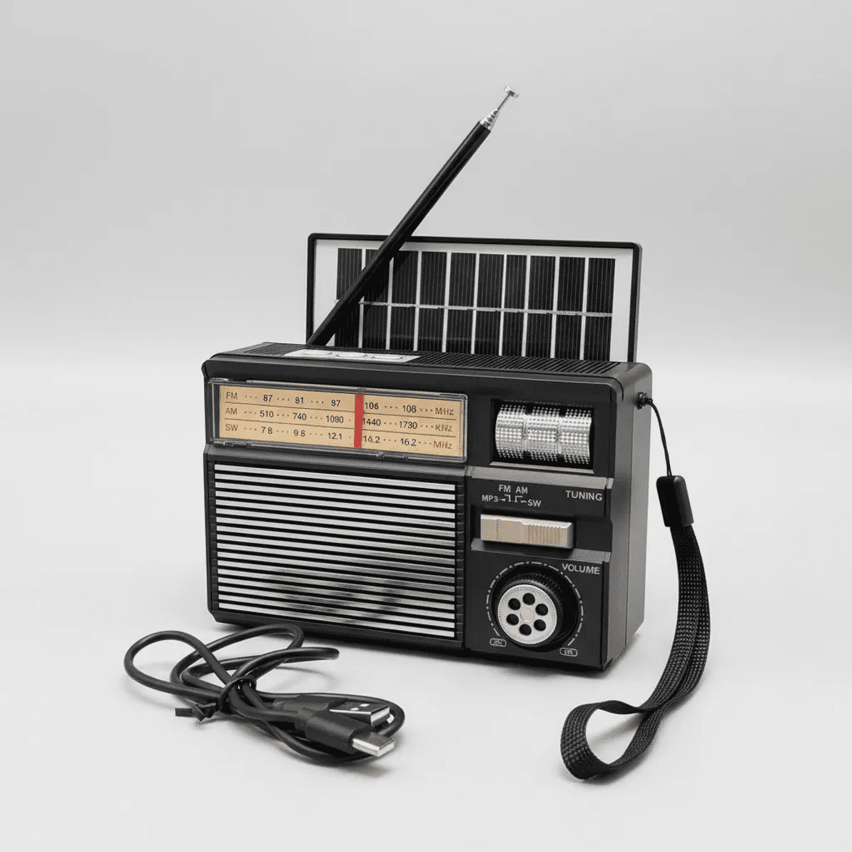 Radio Retro Solar Bluetooth Am/fm Modelo Ts-969s Tasbel