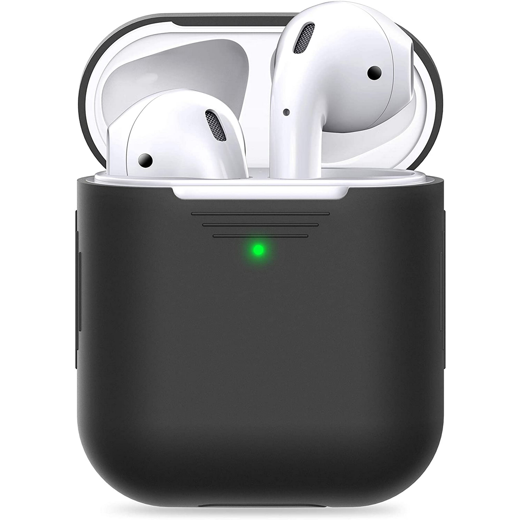 Genérico - Carcasa Funda Silicona Para Airpods 1 / 2 Negro