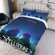 thumbnail image 3 of Hechizada Conjunto de sábanas temático, trío de piezas, cómodo y amigable con la piel, diseño único, regalo de decoración para el hogar para familiares, amigos y fans,173cm *218cm, 3 of 6