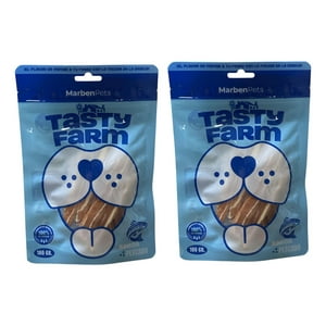 Genérico - Snack Premium Seco Tasty Farm Para Perros 100G - Pack 2 Azul