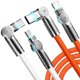 thumbnail image 1 of Cable USB-C PINGXIN 240 W 2 m (2 unidades) Naranja y Blanco, 1 of 7