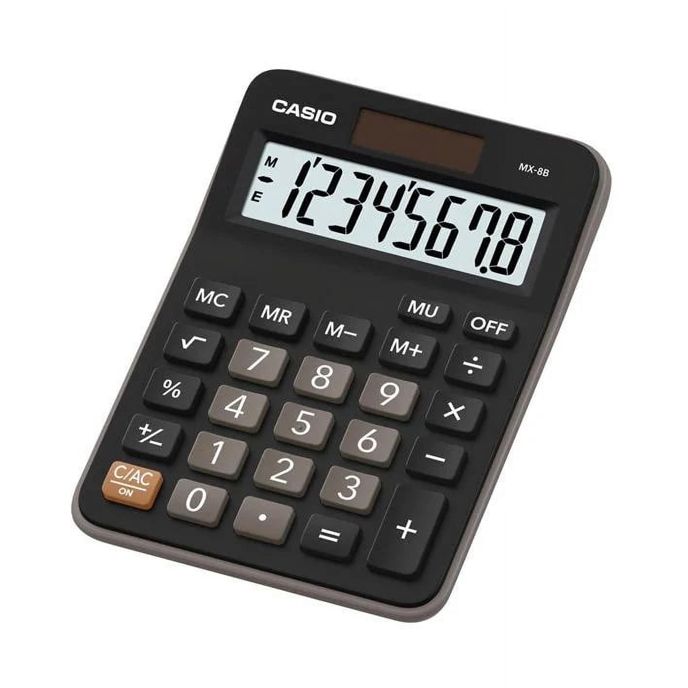Casio - Calculadora De Escritorio 8 Dígitos Energía Solar Y Baterias