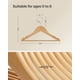 thumbnail image 5 of Perchas de madera para niños SONGMICS, paquete de 20, madera maciza UCRW06NL, 5 of 7