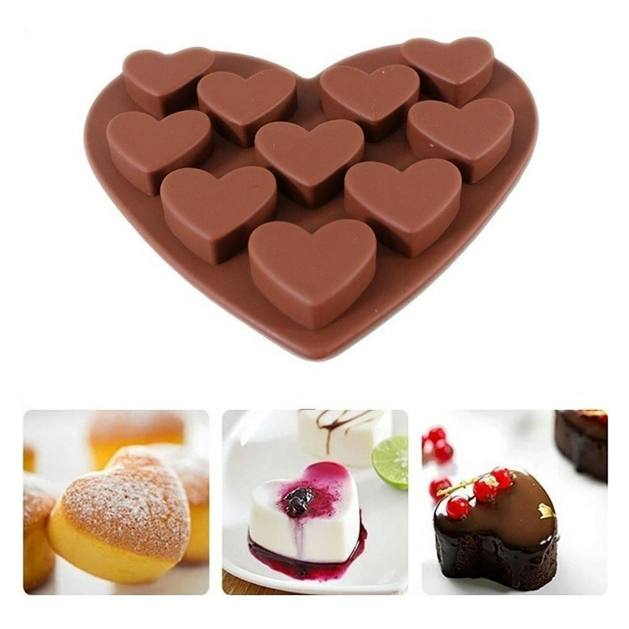 Genérico - Moldes Para Chocolates Molde Corazón Molde Silicona Corazon