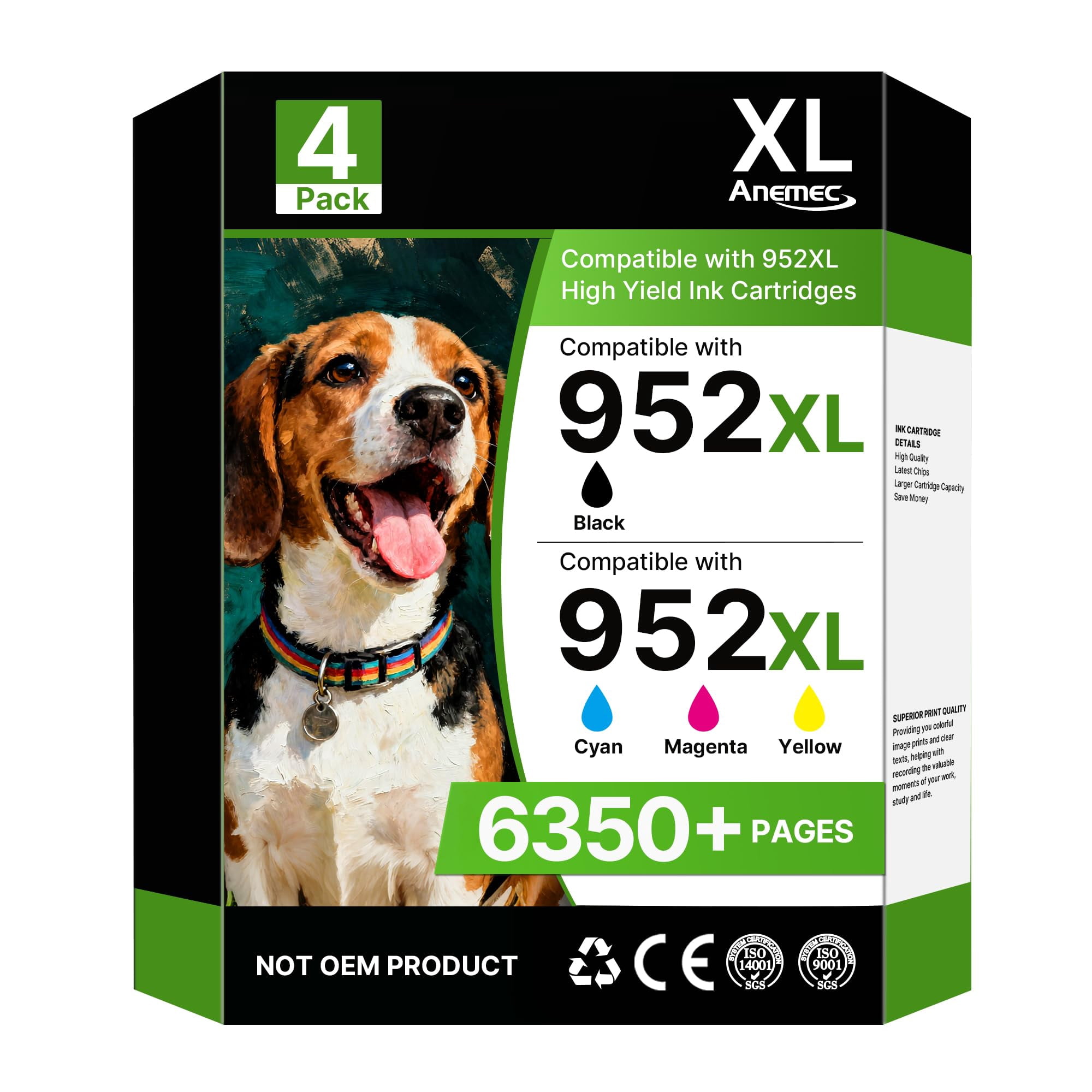 Cartuchos De Tinta Anemec 952xl Para Impresoras Hp 8710 7740 8720