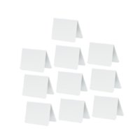 Magideal - 10 Piezas De Letreros De Pizarra Acrílica En Forma De V, Multifuncionales, Pequeños Letreros De Mesa, Tarjetas De Lugar Para Buffet De Cumpleaños Blanco