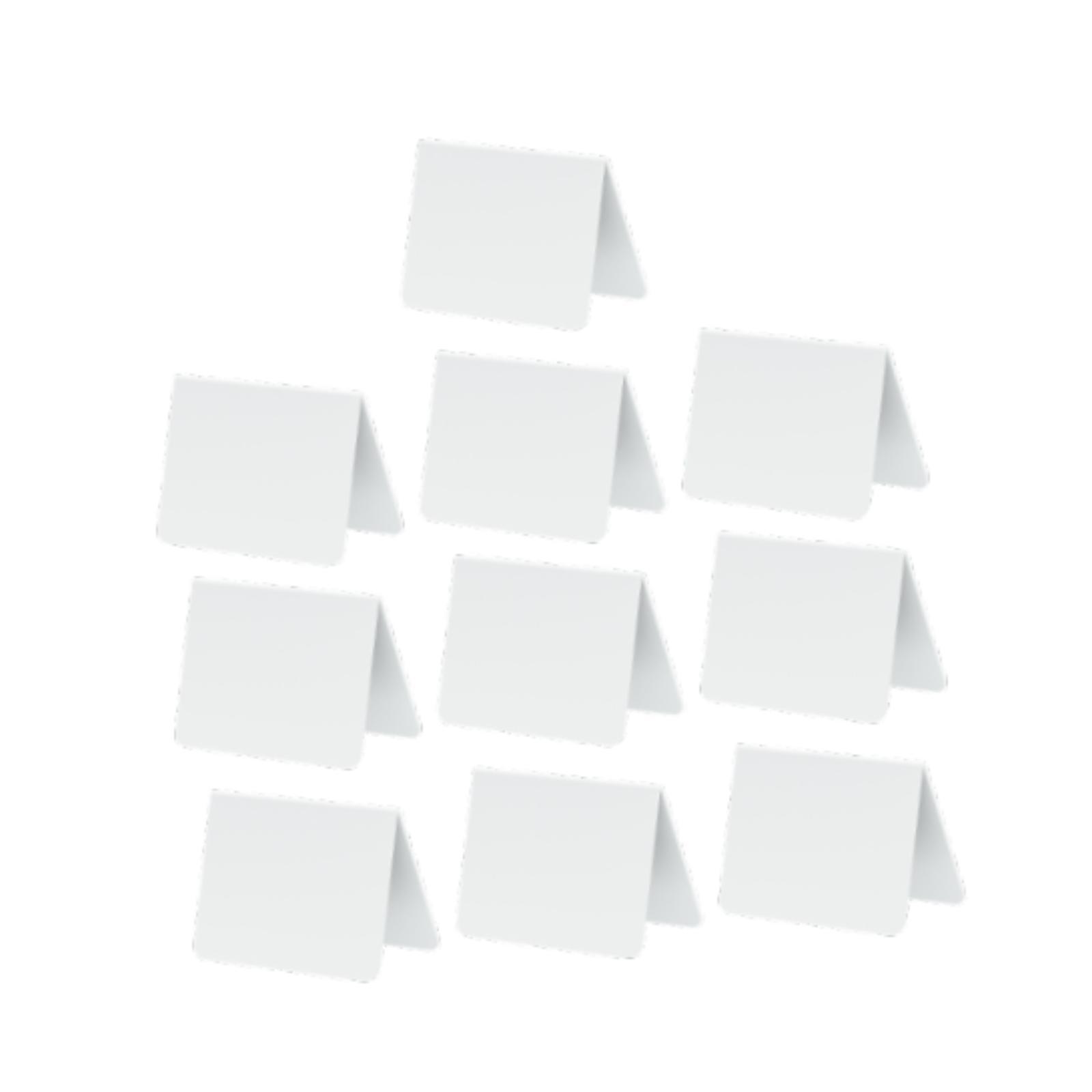 Magideal - 10 Piezas De Letreros De Pizarra Acrílica En Forma De V, Multifuncionales, Pequeños Letreros De Mesa, Tarjetas De Lugar Para Buffet De Cumpleaños Blanco