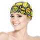 thumbnail image 5 of Emoji Gorro de Natación de Licra, Gorro de Baño de Tela Cómoda, Gorro Elástico Antideslizante para Hombres, Mujeres y Niños, 5 of 6