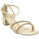thumbnail image 3 of Sandalia Via Marte Mujer 23-9804 Gold Casual, 3 of 4