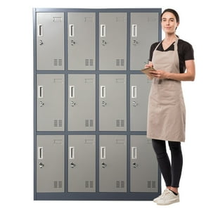 Prochef - Locker Casillero Metálico 4 Cuerpos 12 Puertas