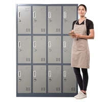 Prochef - Locker Casillero Metálico 4 Cuerpos 12 Puertas