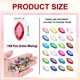 thumbnail image 2 of Uxcell 100 piezas de rhinestones con forma de ojo de caballo, cuentas de vidrio con punta trasera para hacer joyas, multicolor 4x8mm, 2 of 6