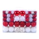 thumbnail image 3 of 100 Piezas Bolas De Navidad Adornos Decoración De Árbol De Navidad Para Corona Porche Invierno Rojo Y Blanco, 3 of 5