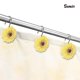 thumbnail image 4 of Juego de 12 ganchos para cortinas de ducha de resina de girasol amarillo iluminado por el sol, 4 of 5
