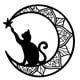 thumbnail image 3 of Silueta De Gato Negro Para Decoración De Pared De Metal De 13.0 In Para Balcón, Interior, Exterior, Porche StyleC, 3 of 5
