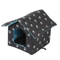 Magideal - Casas Para Para El Invierno, Al Aire Libre, Impermeables, Cálidas, Resistentes A La Intemperie, Cama Para , Perrera Para , Cuadrado S Negro