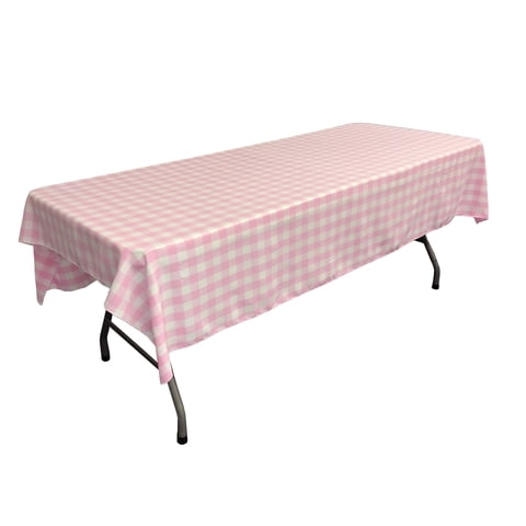 Mantel La Linen™ A Cuadros Rectangular De Poliéster Rosa