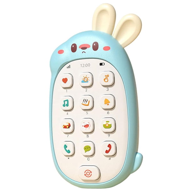 Bebé Juguetes De Teléfono Móvil Para 1 Año De Edad Juguete Sensorial Simulación Teléfono Niños Regalo Infantil Azul