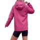 thumbnail image 3 of INSPIRE CHIC Chaqueta de lluvia para mujer con cremallera frontal, bolsillo, capucha ajustable, abrigo ligero, cortavientos, impermeable, chaquetas de lluvia para exteriores, mediana, magenta, 3 of 6