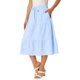 thumbnail image 4 of Falda de Cuadros Vichy para Mujer INSPIRE CHIC Vuelta al Colegio Verano Casual Cintura con Cordón Falda Midi de Línea A Azul Cielo L, 4 of 6