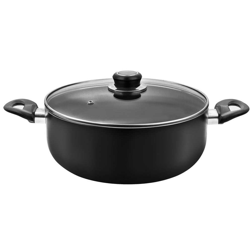 Haus - Olla Baja 6.1L 26 Cm Aluminio Negro