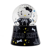 Silver Buffalo - Bola De Nieve Sanrio Hello Kitty Black Skeleton Con Iluminación