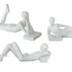 thumbnail image 1 of 3 Piezas Estatuas De Pensador Figuras De Escritorio Europa Para Librerías Bibliotecas Bar Blanco, 1 of 3