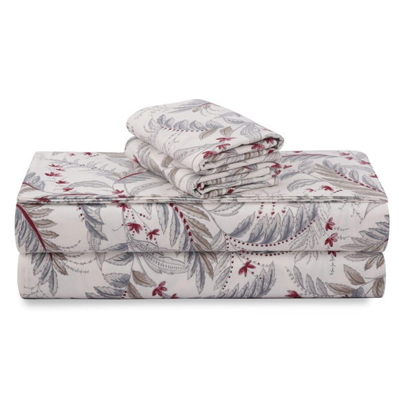 Sábanas de franela Tribeca Living Cal King, 170 g/m², hojas de chiara