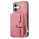 thumbnail image 5 of Funda Tipo Cartera con Correa Cruzada para iPhone 16 Protección Contra Golpes Rosa, 5 of 6