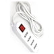 thumbnail image 2 of Zapatilla Alargador 3mt 4 Entradas Con Switch Blanco, 2 of 3