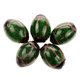 thumbnail image 1 of Phenovo 5 Piezas Ovaladas De Murano Hecho A Mano Los Granos De Arena De Oro De La Joyería Making-verde, 1 of 3