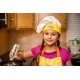 thumbnail image 4 of Gorro de chef Curious Chef para niños, amarillo y naranja, 4 of 7