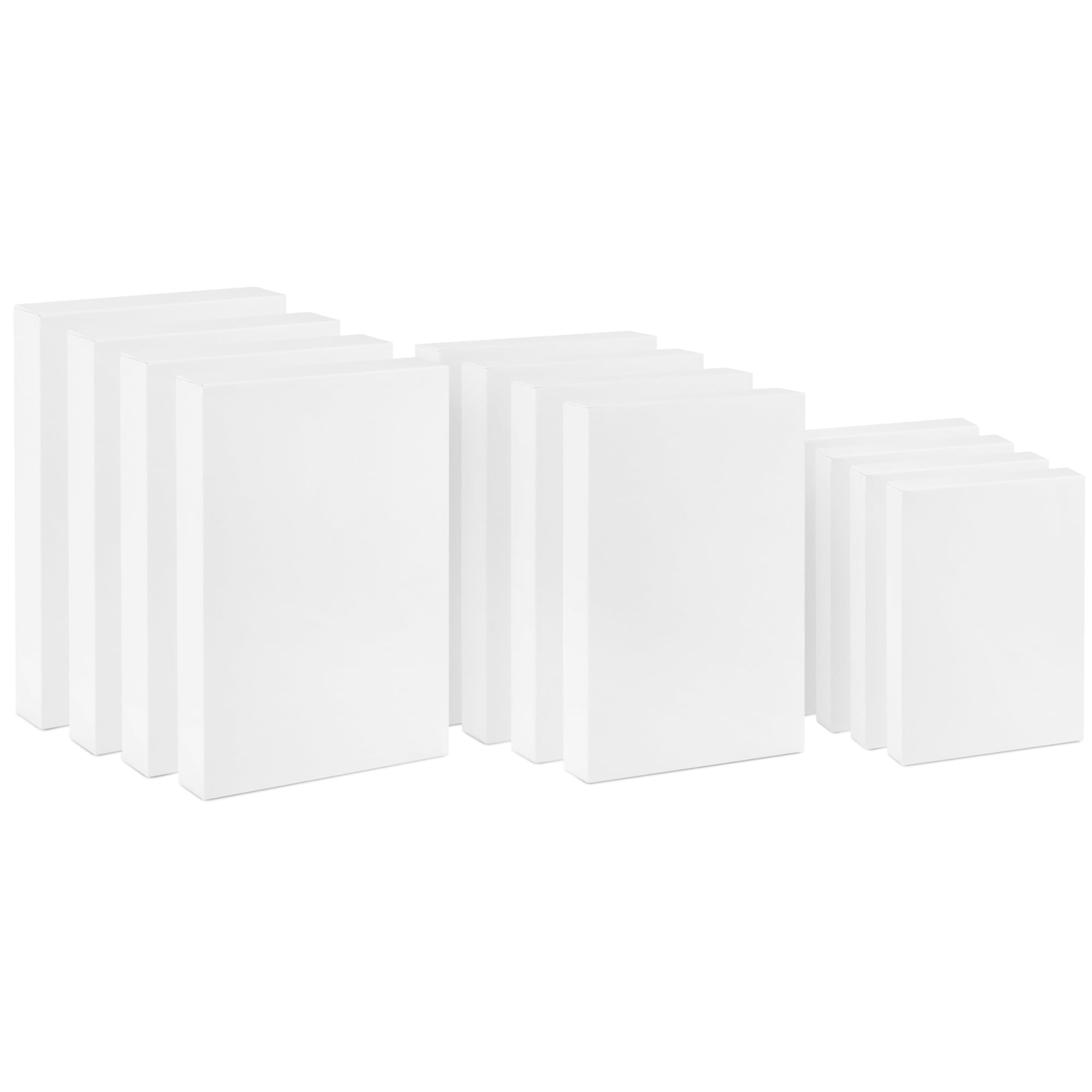 Hallmark - Cajas De Regalo Blancas Varios Tamaños (12 Cajas Con Tapa)