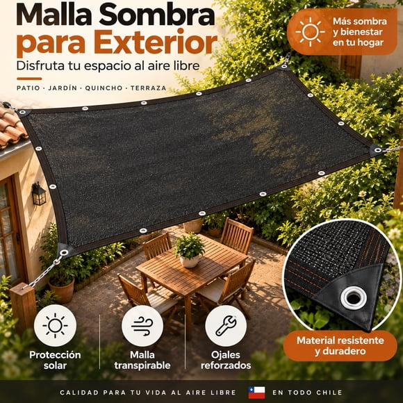 Malla Sombra Negra 2x3 m con Ojales Reforzados 80 g Polipropileno