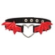thumbnail image 4 of Gargantilla Collares Estilo Harajuku Cuero PU Para Asistir A Conciertos Fiesta De Cosplay Negro Rojo, 4 of 5