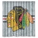 thumbnail image 1 of Cortina de ducha de los Chicago Blackhawks, juego de cortina de baño con ganchos, tamaño 66 x 72 pulgadas, 1 of 3