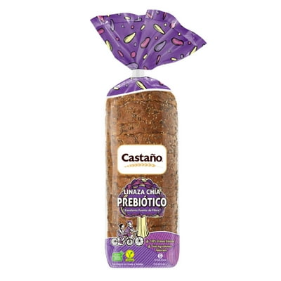 Pan De Molde Linaza Chía Con Prebióticos 1 Un 600 G Castaño