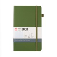 Libreta Hoja Crema Con Cuadrados 13X21Cm(Verde Pino), Sakura