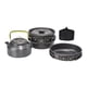 thumbnail image 1 of Juego de cocina para acampar de 3 piezas, olla, sartén, hervidor antiadherente, utensilios de cocina portátiles para acampar, kit de cocina para sende Negro, 1 of 5