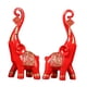 thumbnail image 4 of Escultura De Estatuas De Elefantes Para Decoración Del Hogar Regalos De Inauguración De La Casa Rojo, 4 of 5