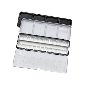 Bothyi - Paleta De Acuarela Vacía, Caja De Pintura Para Pintar Al Óleo O Acuarela (26 Medias Pastillas)