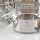 thumbnail image 5 of Batería de cocina T-Fal Gourmet de 15 piezas de acero inoxidable, 5 of 9