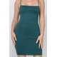 thumbnail image 4 of Saronite Vestido Mini Ajustado con Tirantes Ajustables de Doble Capa y Pedrería Lisa, Color Esmeralda (para Mujer), 4 of 5